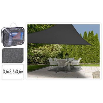 Toldo De Tela Triangular Gris Oscuro 3,6x3,6x3,6 M Progarden