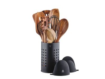 Set de utensilios de cocina de madera de acacia - 12 piezas