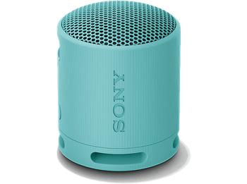 Altavoz inalámbrico - Sony SRS-XB100, Bluetooth, Portátil, Compacto y potente, 16 horas, Resistente al agua polvo IP67, Ecológico, Azul