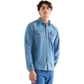 Wrangler Camisa manga larga 112378474-LAKE para hombre
