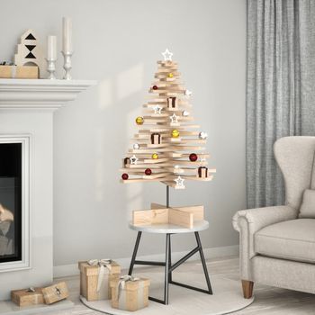 Árbol De Navidad | Decoraciones De Navidad De Madera De Adorno Madera Maciza Pino 100 Cm Cfw419973