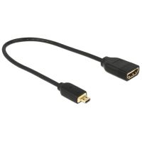 adaptador delock hdmi micro-d a hdmi estandar 02 m negro