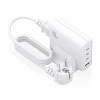 cargador de sobremesa aisens asch-140w4p055-w gan 140w 3x usb-c pd31 1x usb-a qc30 blanco