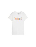 camiseta puma essential graphic blanco mujer