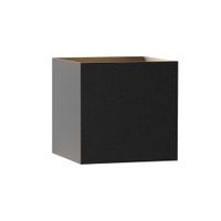 copeland - aplique de pared de metal color negro 10 cm