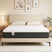 colchon de viscoelastica muelles homcom 190x135x25 cm-gris