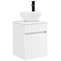 vanidad de lavabo montada en la pared blanco 39 x 35 x 63 cm vidaxl