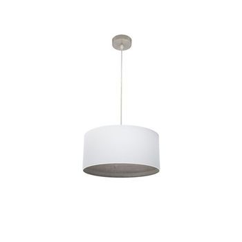 Colgante Tatiana 1xe27 Niquel/blanco-madera Gris Regx40x40 Cm