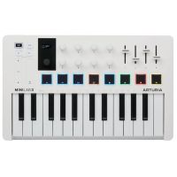 arturia minilab 3 controlador midi universal para produccion musical con paquete de software white