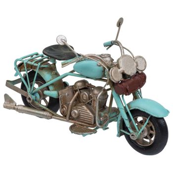 Moto de metal azul 19.5x8x11.5h cm