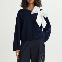 essentiel antwerp hoslo bow knitted jumper - s