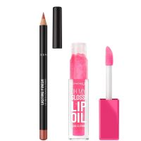 rimmel oh my gloss lip oil  lasting finish lip bundle various shades - 003 berry pink