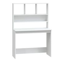 escritorio estantes madera contrachapada blanco 102x45x148 cm vidaxl