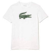 camiseta lacoste sport transpirable blanco verde