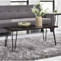 mesa de centro rectangular en tablero de particulas laminado espresso