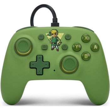 Power A Zelda Toon Link Mando Nano con Cable Verde para Nintendo Switch
