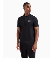 ea7 para hombre 8npf14pjvqz polo core identity de algodon elastico negro m casual manga corta