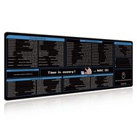 alfombrilla de raton exco shortcut para mac os hoja de trucos para ordenador grande alfombrilla para teclado borde cosido base antideslizante alfombrilla de escritorio para oficina y hogar