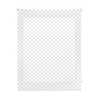 Estor Enrollable Infantil - Estor Infantil Tamaño 120x180 - Estor Enrollable Color Blanco Con Estrellas Gris | Blindecor