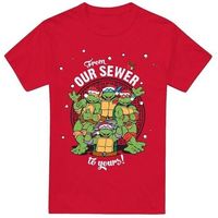 teenage mutant ninja turtles camiseta merry christmas from our sewer para hombre
