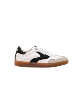 Zapatillas Mustang 2025 V Attitude Hombre Murri Blanco Negro