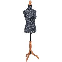 maniqui de madera y espuma con tela negro 375x24x168h cm