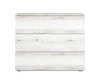 comoda 3 cajones cajonera dormitorio lyon dormitorio blanco albo 80x74x40 cm
