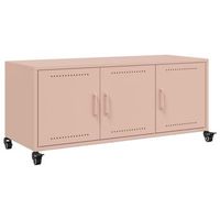 mueble de tv acero rosa 1005x39x435 cm vidaxl