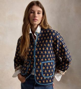 Polo Ralph Lauren para mujer. 211B17289001 Chaqueta reversible acolchada de algodón marino (M), Casual