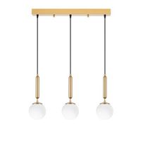 lampara de techo king-11468 oro brillante metal vidrio 62x15x134 cm