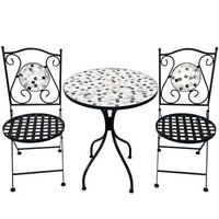set 2 sillas y mesa hierropie dra decoradas