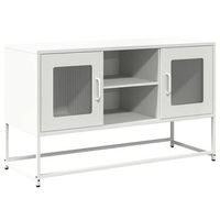 mueble para tv de acero blanco 1005x39x605 cm vidaxl