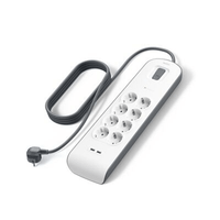 regleta alimentacion belkin bsv804vf2m-v2 8 tomas con proteccion 2xusb-a interruptor color blanco