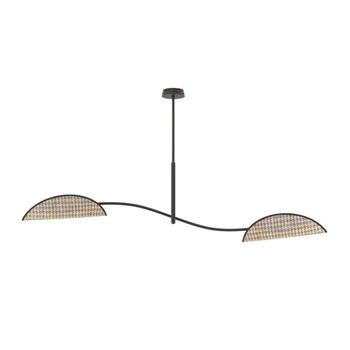 Lámpara de techo norgi negro (2 luces)