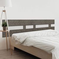 dhome cabecero roble amazonas 190cm dual horizontal estilo valla madera reciclada dm herrajes incluidos 190cm dual horizontal valla roble amazonas