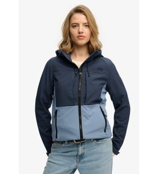 Superdry para mujer. W5012070A Chaqueta Colourblock Trekker marino (XS), Azul, Casual, Poliéster Reciclado