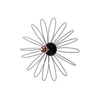 lampara de pared hemdem-707-a black negro metal 58x12x58 cm