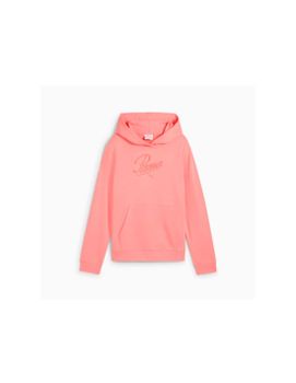 Sudadera Puma Essentials Script Niña Rosa