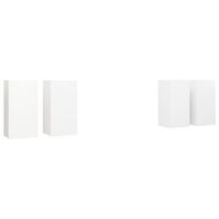 muebles de salon 4 uds madera ingenieria blanco 305x30x60 cm vidaxl