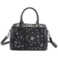 nicole lee bolso de mano bolso boston con encaje negro para mujer