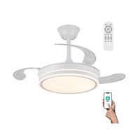 ventilador led aspas retractiles sapan mini cct dim 46w
