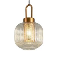 lampara de techo metal y vidrio  185 cm