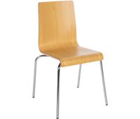 silla apilable gahanna madera natural 49x49x85 cm