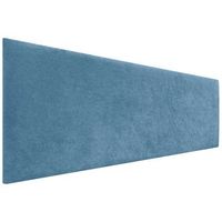 dhome cabecero azul 140cm acabado toalla soft tapizado liso 4cm grosor 70 alto tejido suave para pared acusticos cabeceros absorbentes 140cm 4cm - 70 al - azul