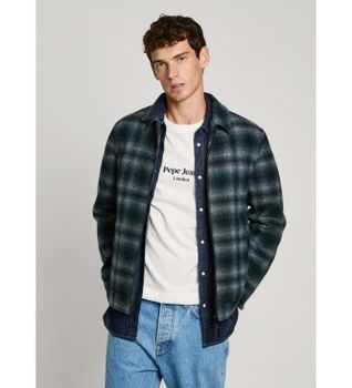 Pepe Jeans para hombre. PM403055 Chaqueta Marrington azul (M), Casual, Lana