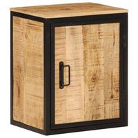 mueble de bano madera maciza de mango y hierro 40x30x50 cm vidaxl