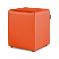 puff cubo polipiel naranja 1 unidad
