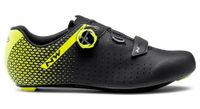 zapatillas northwave core plus 2 negro   amarillo fluo