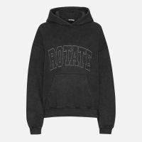 rotate sunday washed heavy cotton-jersey hoodie - l