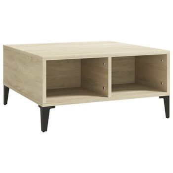 Mesa De Centro，mesa Auxiliar，mesa De Café Madera Contrachapada Roble Sonoma 60x60x30 Cm